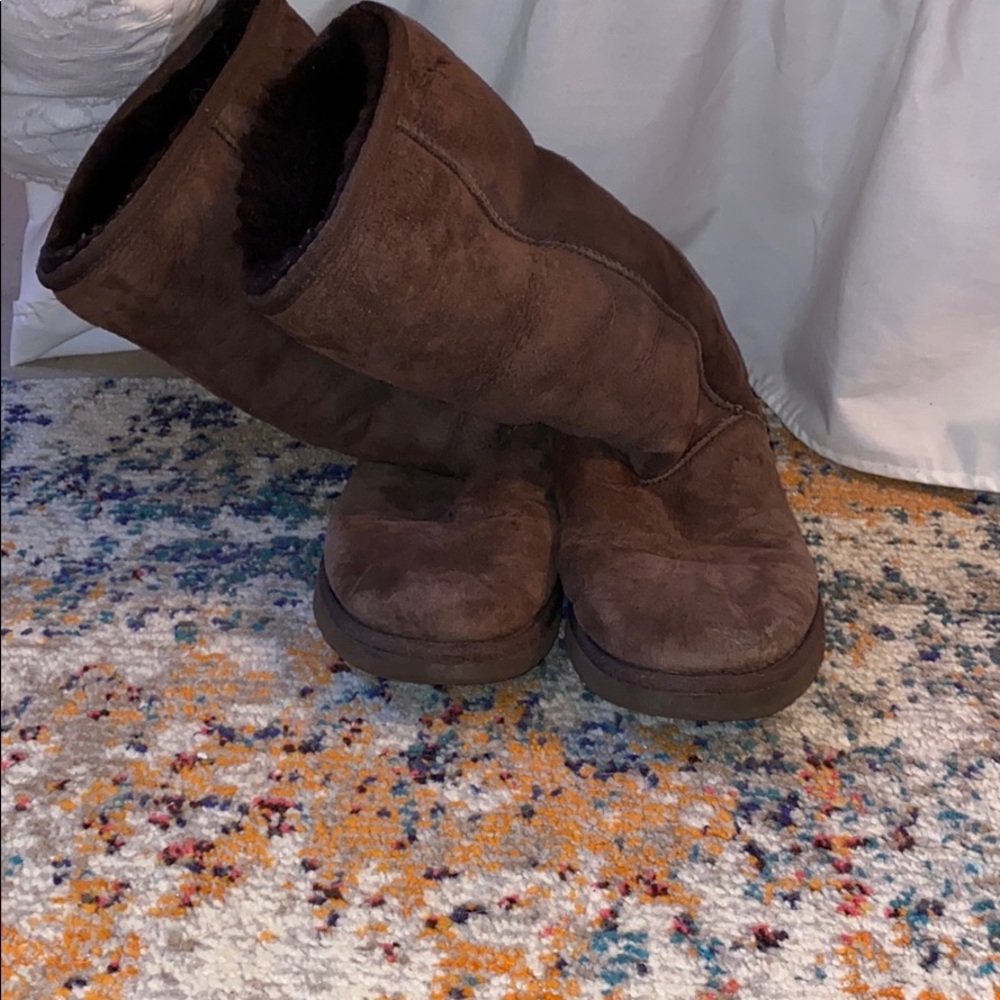 UGG tall chocolate size 9